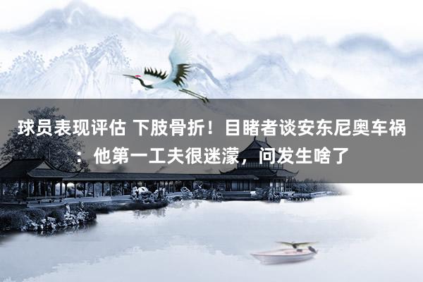 球员表现评估 下肢骨折！目睹者谈安东尼奥车祸：他第一工夫很迷濛，问发生啥了